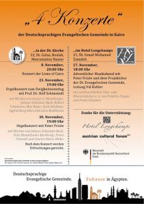 Konzertprogramm November 2014