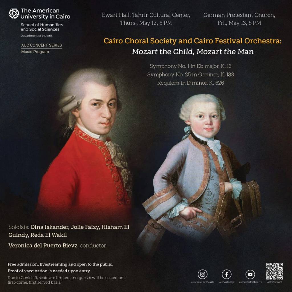Mozart The Child, Mozart The Man – Konzert am Freitag 13. Mai 2022 | 20 Uhr | Deutsche Evangelische Kirche&nbsp;Boulaq
